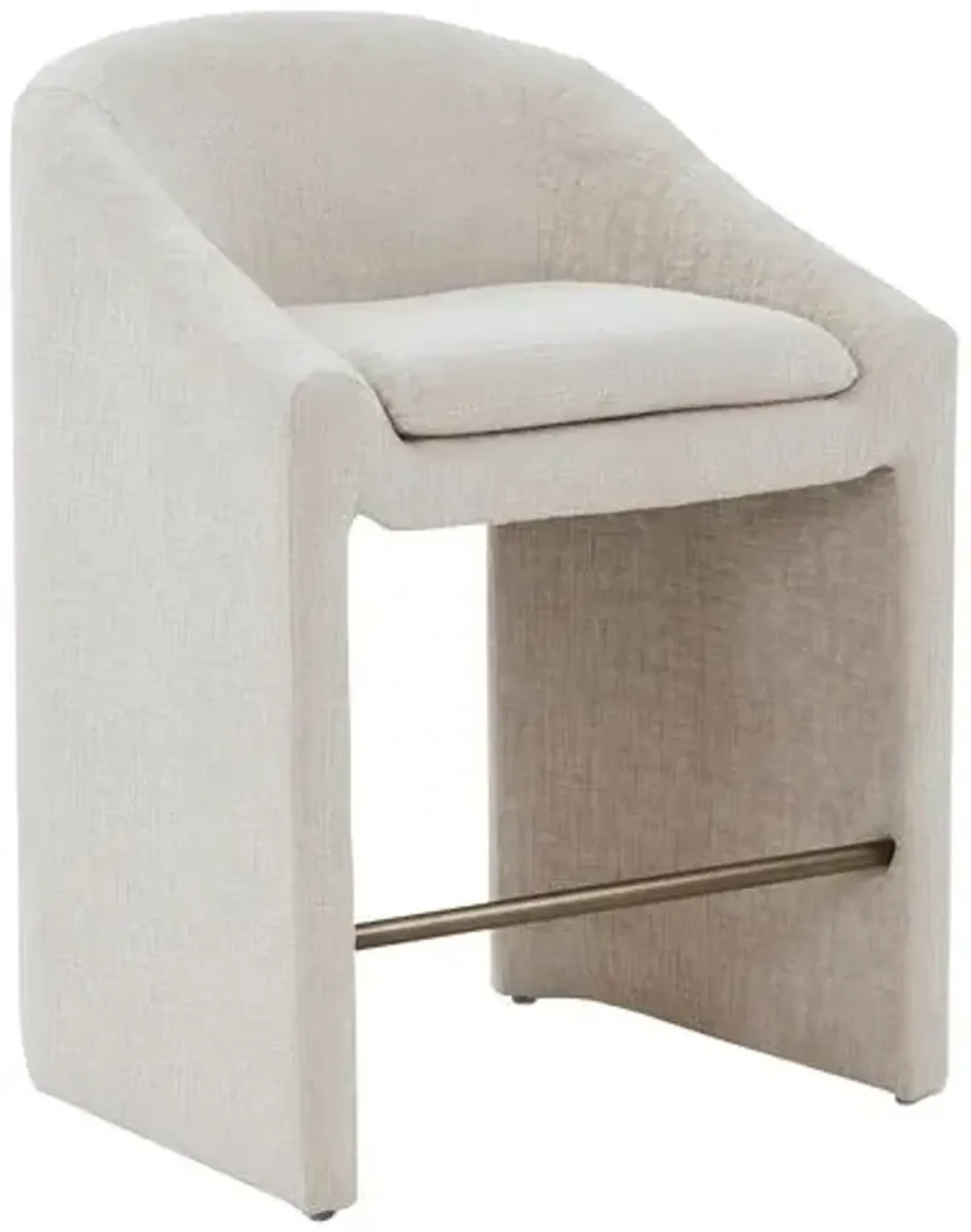 Lione Chenille Counter Stool - Creme