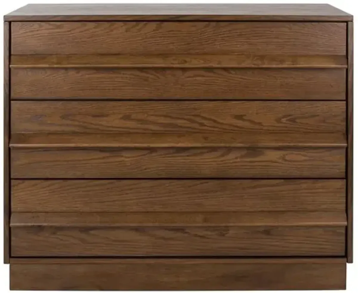 Kaiah 3 Drawer Wood Chest - Brown