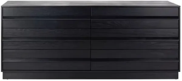 Kaiah 6-Drawer Wood Dresser - Black