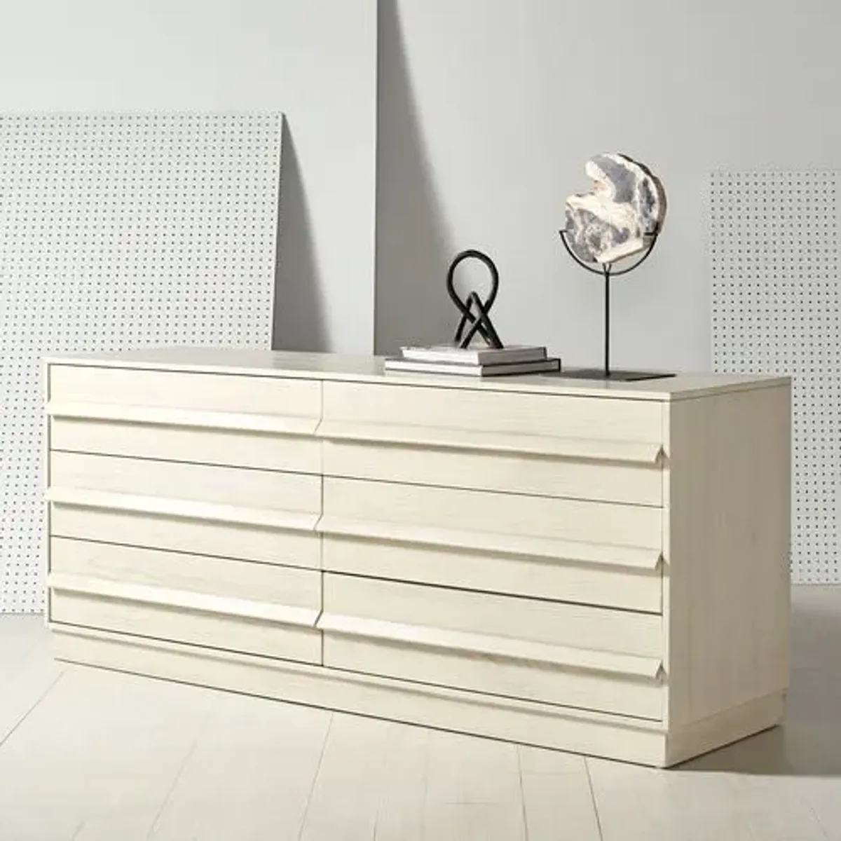 Kaiah 6-Drawer Wood Dresser - White