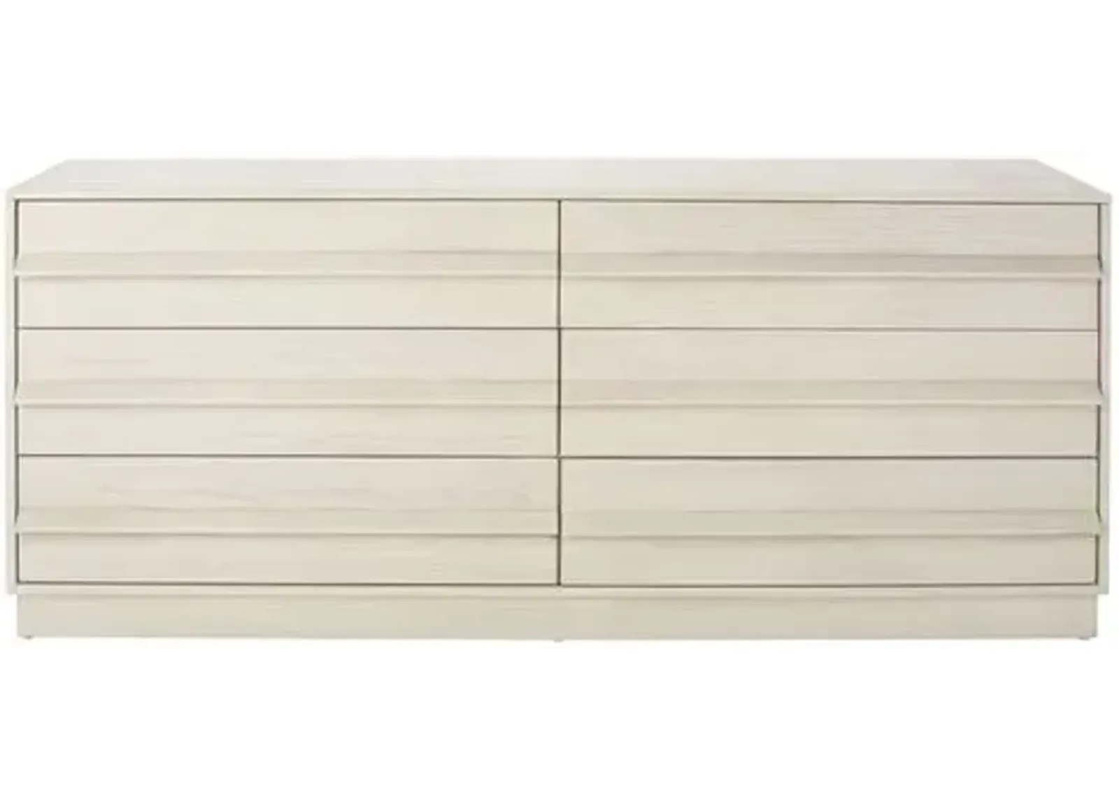 Kaiah 6 Drawer Wood Dresser - White