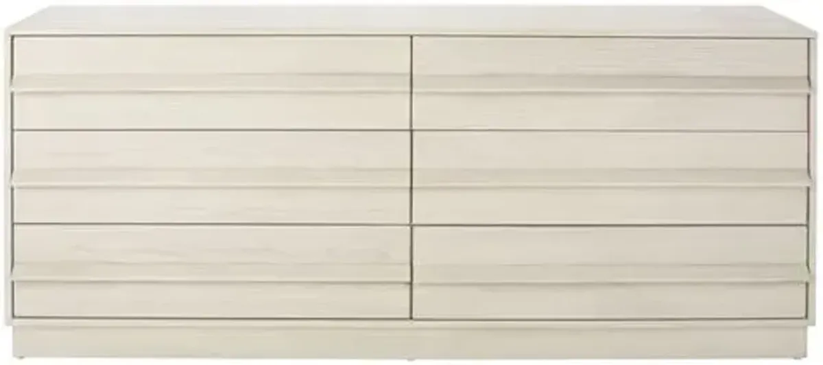 Kaiah 6 Drawer Wood Dresser - White