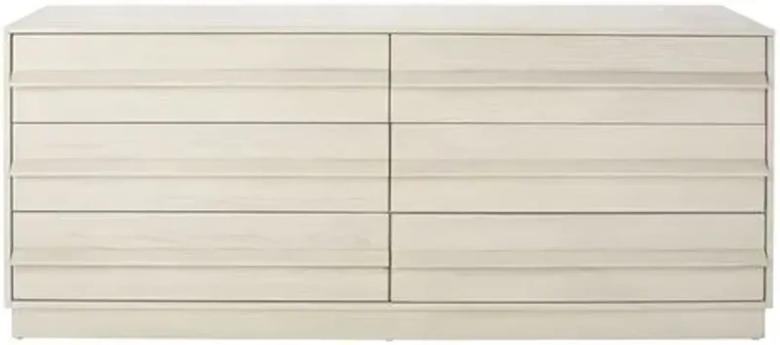 Kaiah 6-Drawer Wood Dresser - White