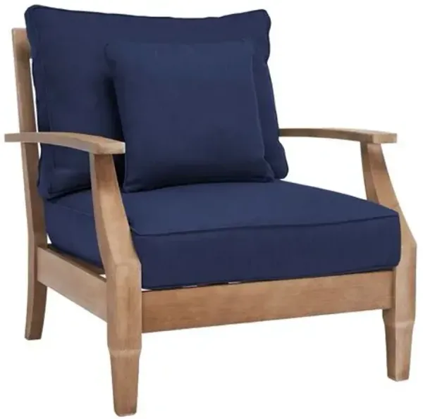 Kairo Wood Outdoor Armchair - Blue