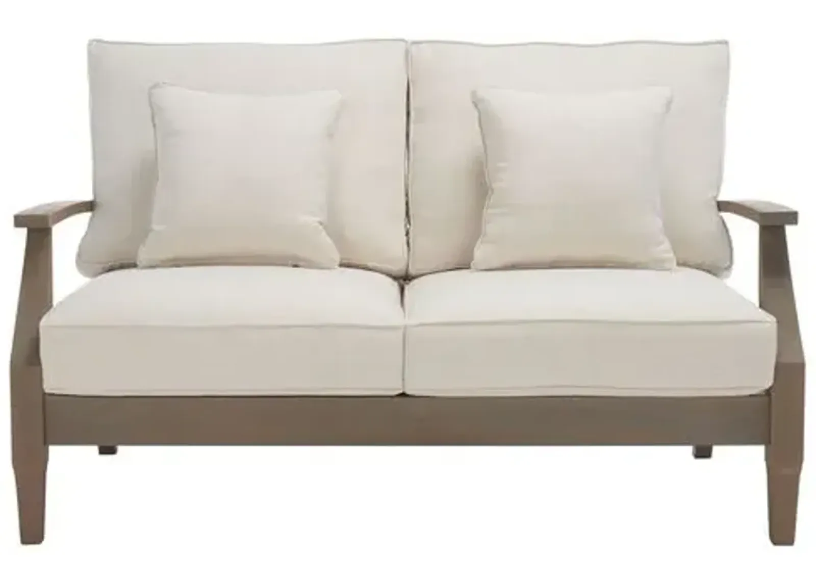 Kairo Wood Patio Loveseat - Beige