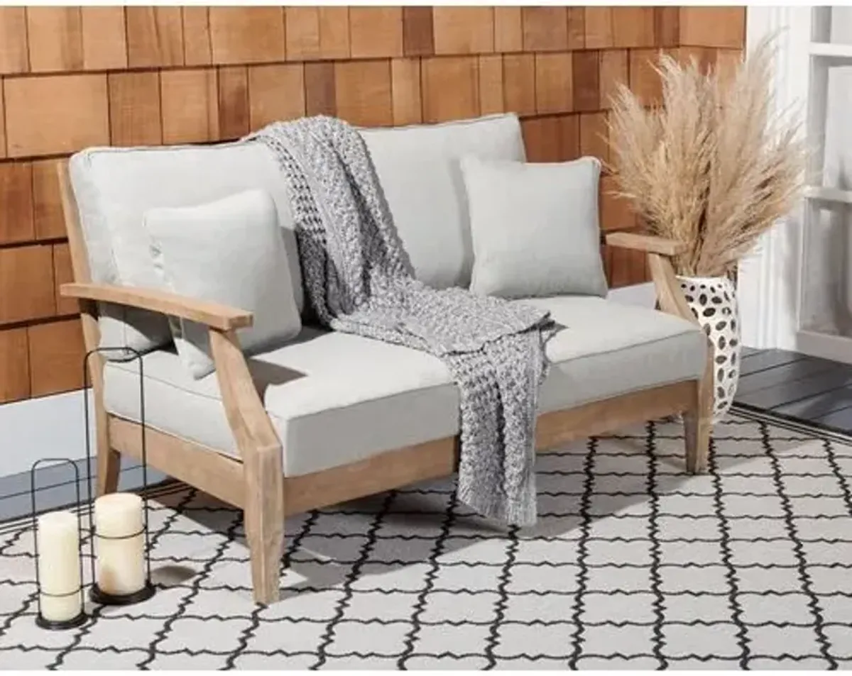 Kairo Wood Patio Loveseat - Gray