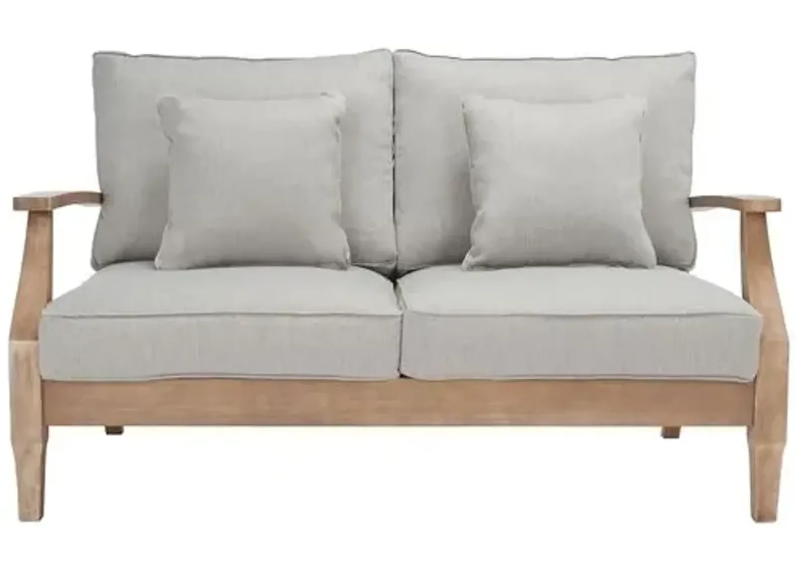 Kairo Wood Patio Loveseat - Gray