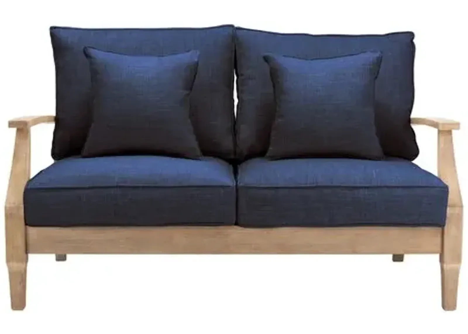 Kairo Wood Patio Loveseat - Blue