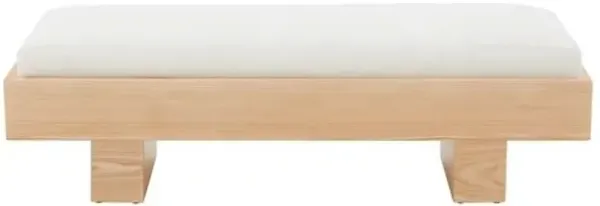 Kaelin Wood Accent Bench - White/Natural