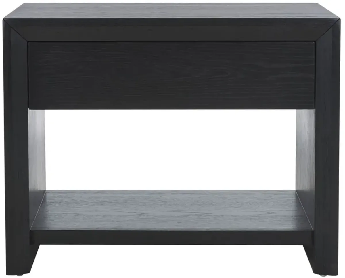 Darnell 1-Drawer Nightstand, Black