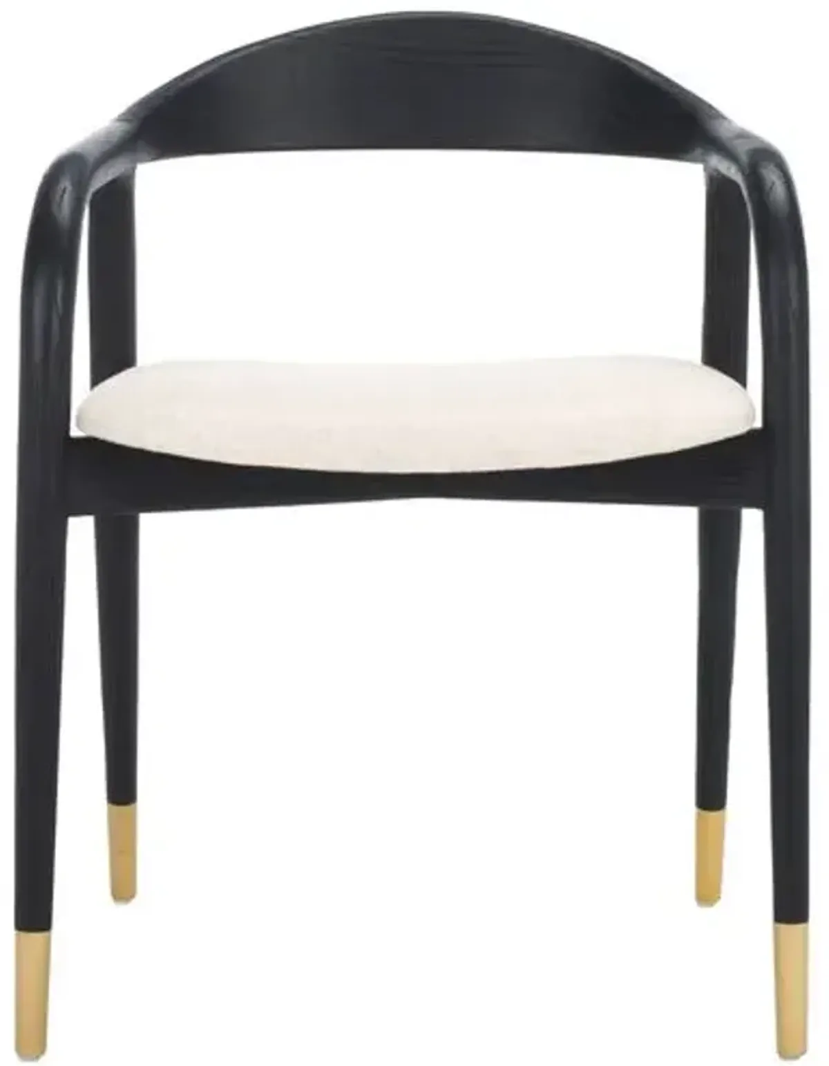 Xaviera Curved Back Dining Chair - Black