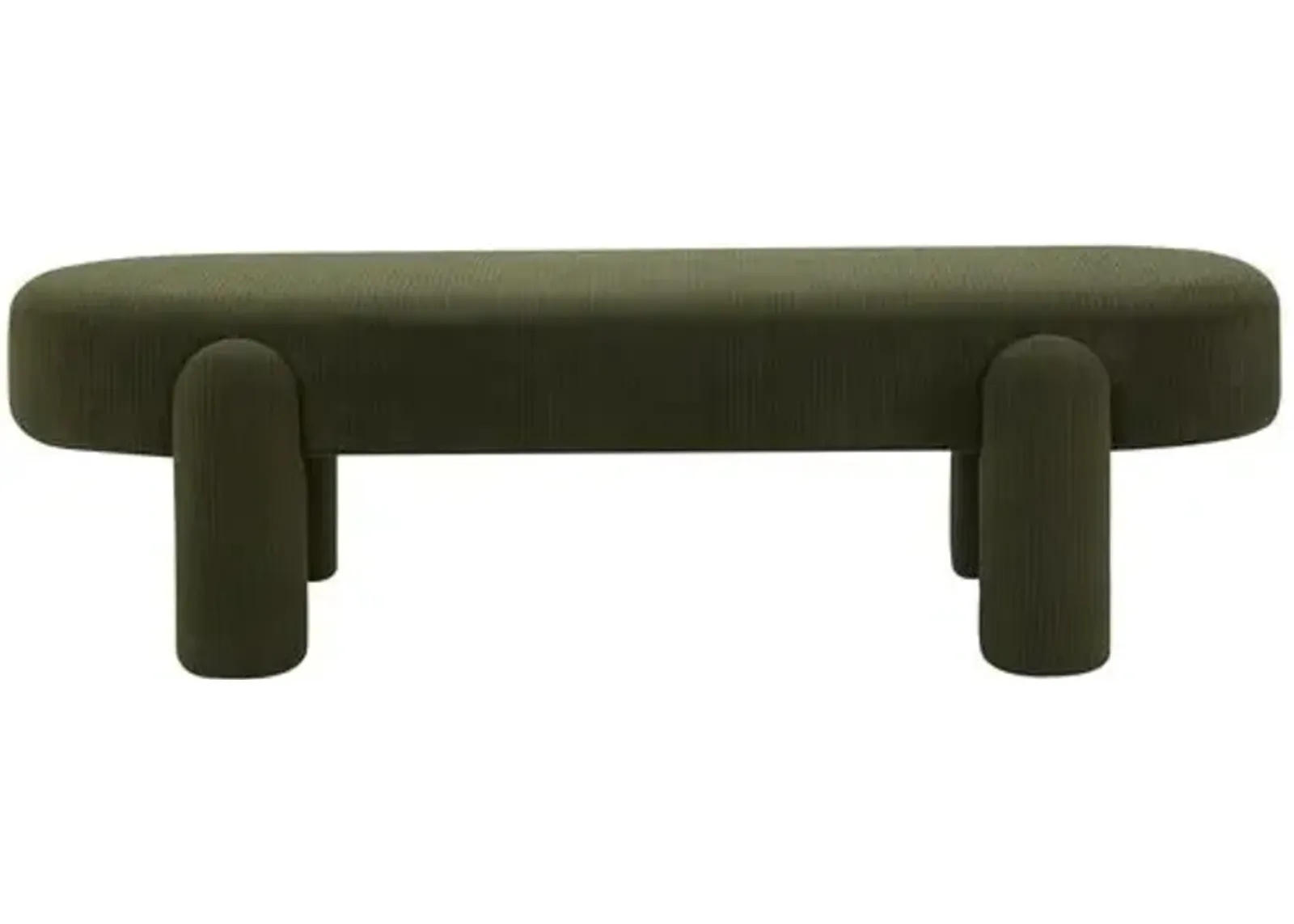 Cambria Corduroy Bench - Green