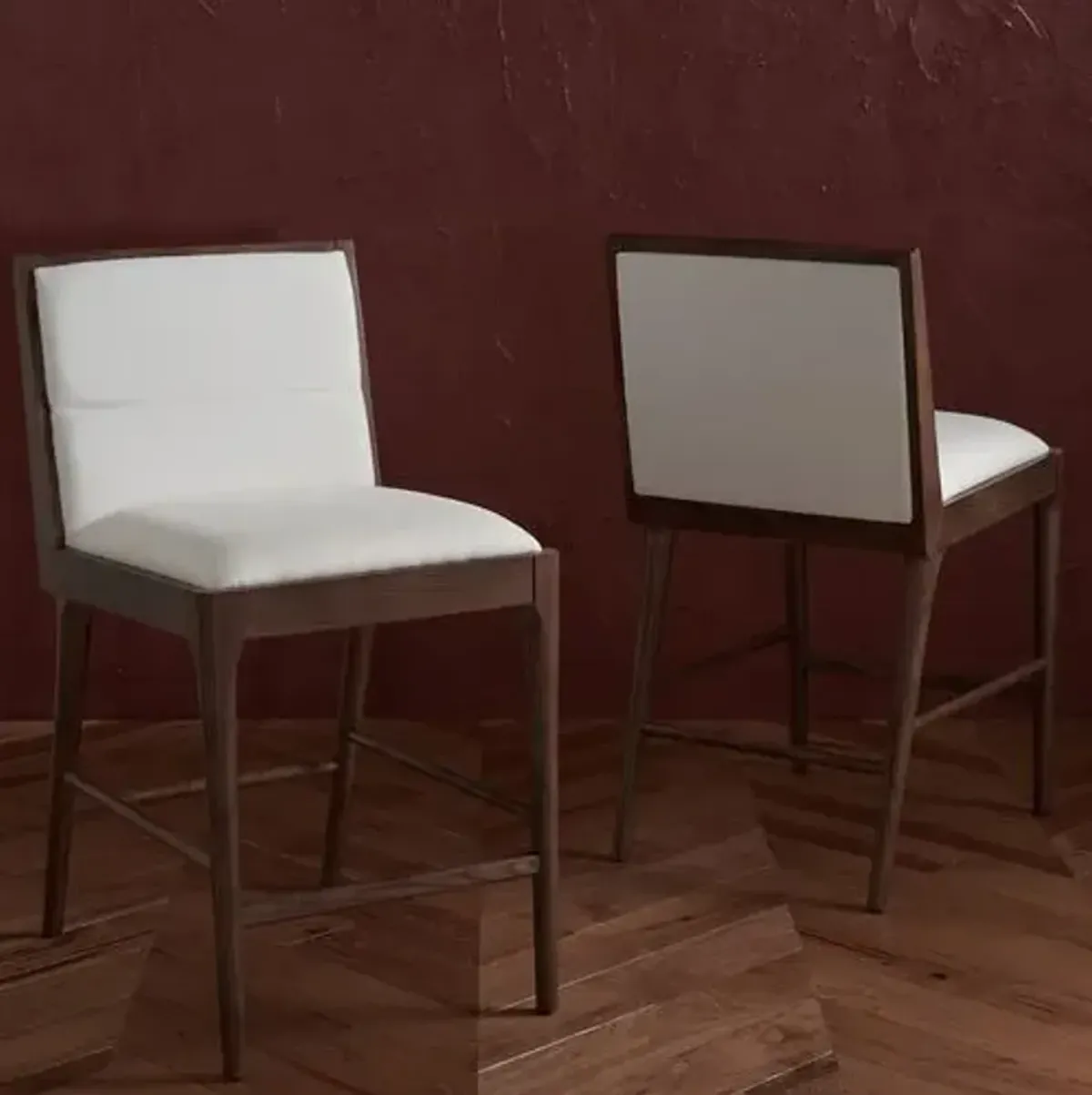 Set of 2 Jessalyn Linen Counter Stools
