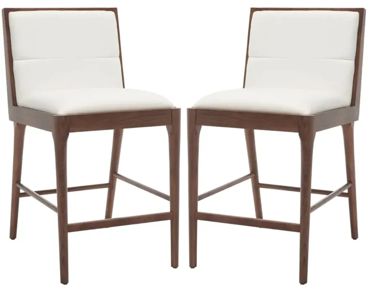 Set of 2 Jessalyn Linen Counter Stools