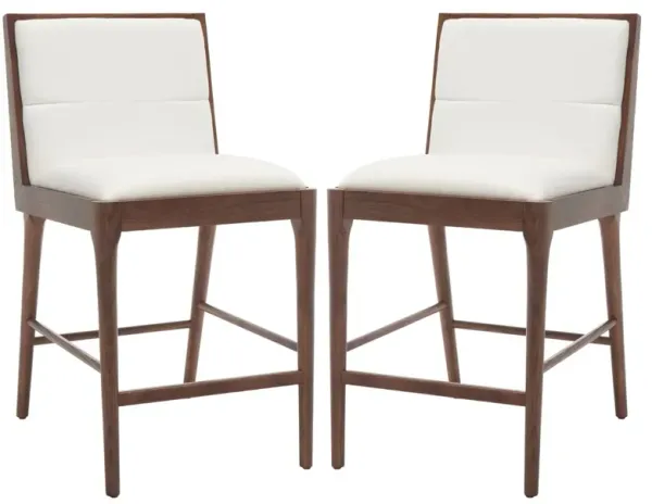 Set of 2 Jessalyn Linen Counter Stools