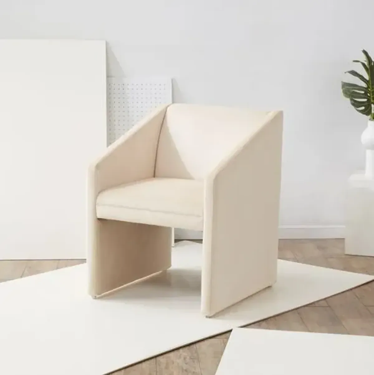 Odette Upholstered Armchair - White