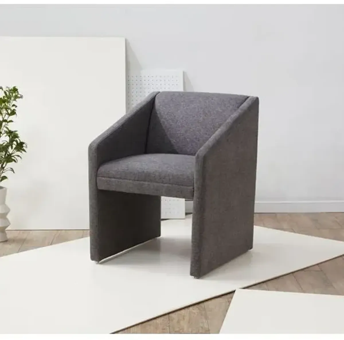 Odette Upholstered Armchair - Gray