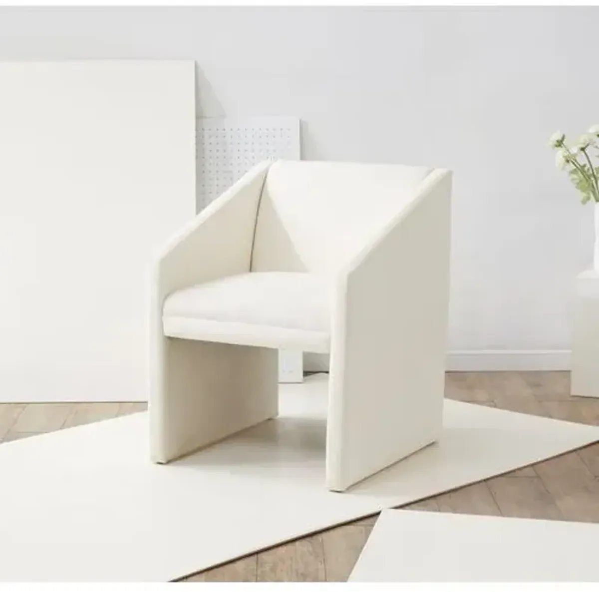 Odette Upholstered Armchair - Ivory