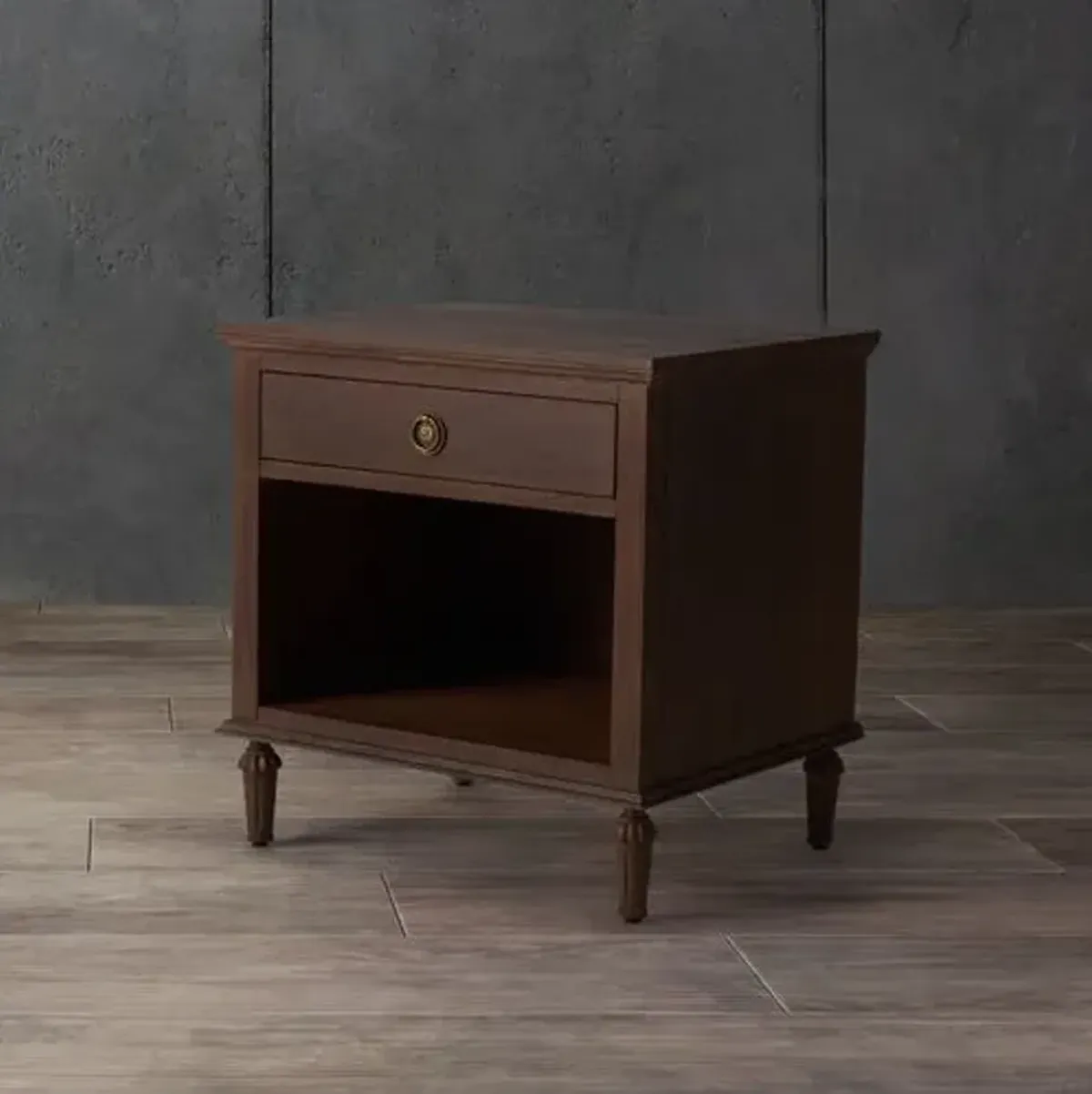 Perenna 1 Drawer Wood Nightstand