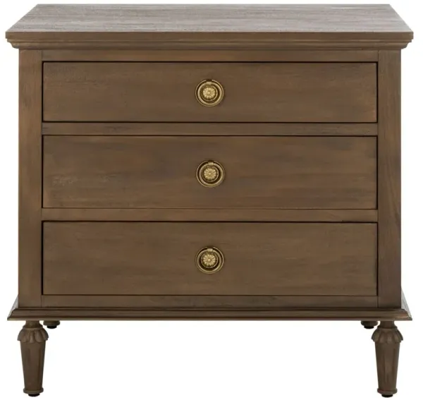 Perenna 3-Drawer Wood Nightstand