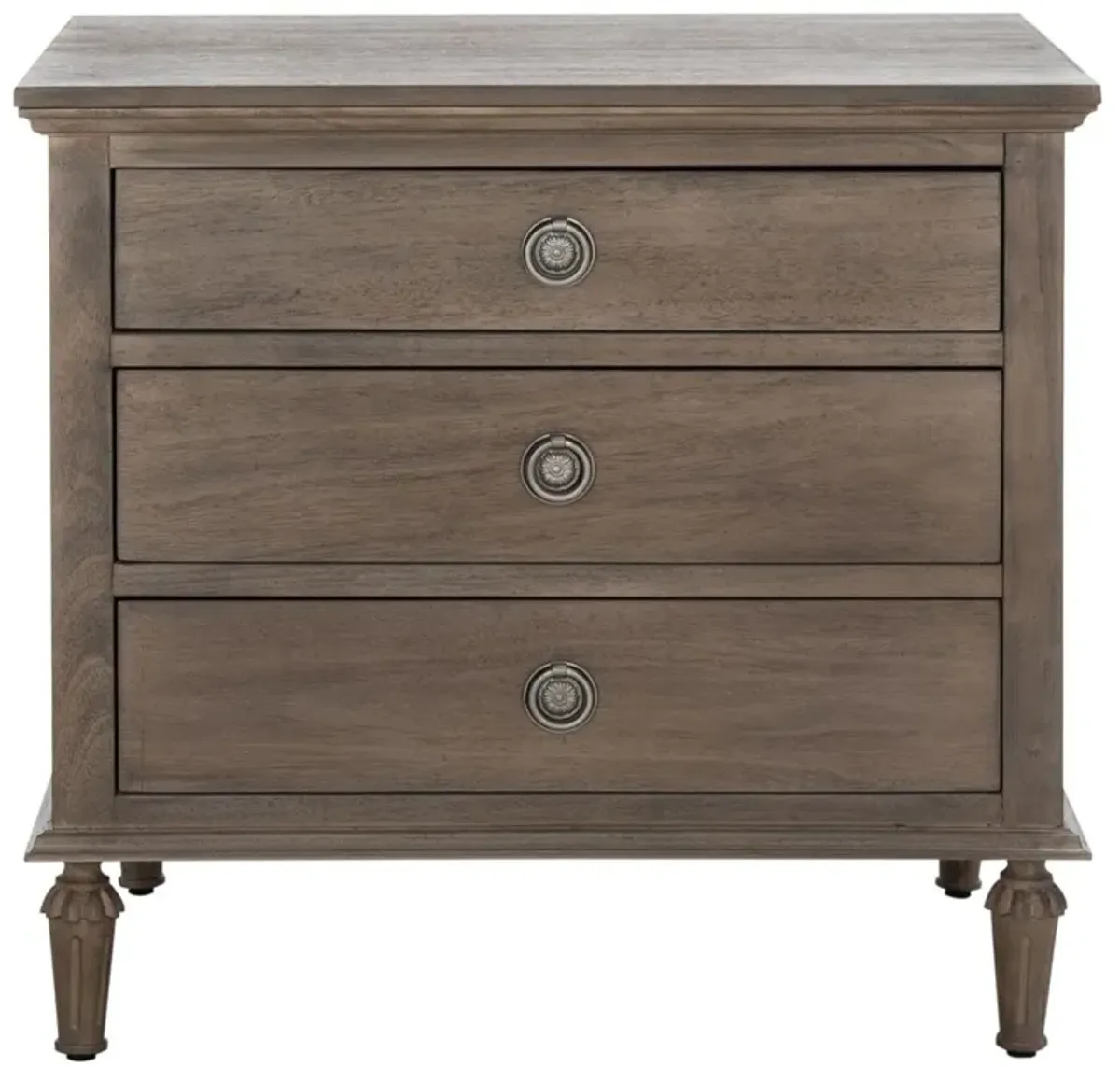 Perenna 3-Drawer Wood Nightstand