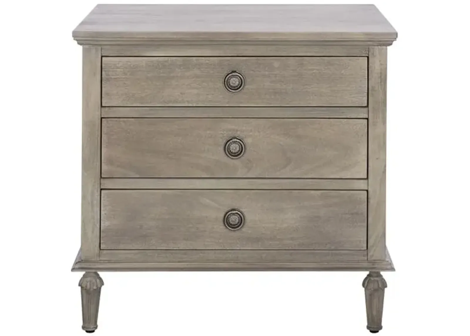 Perenna 3-Drawer Wood Nightstand