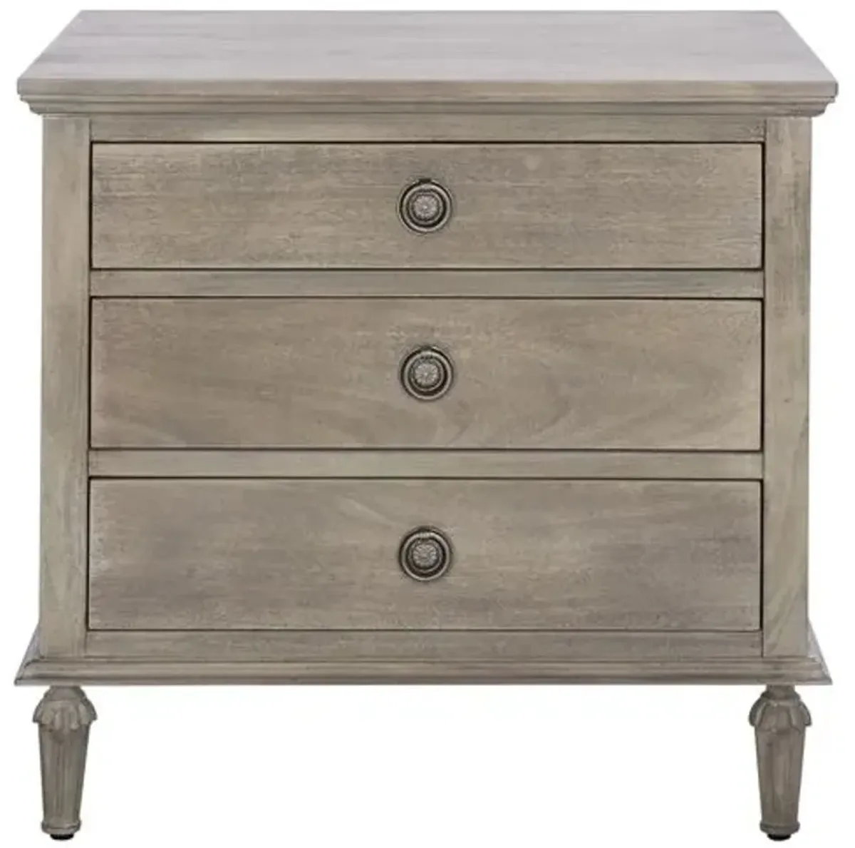 Perenna 3 Drawer Wood Nightstand