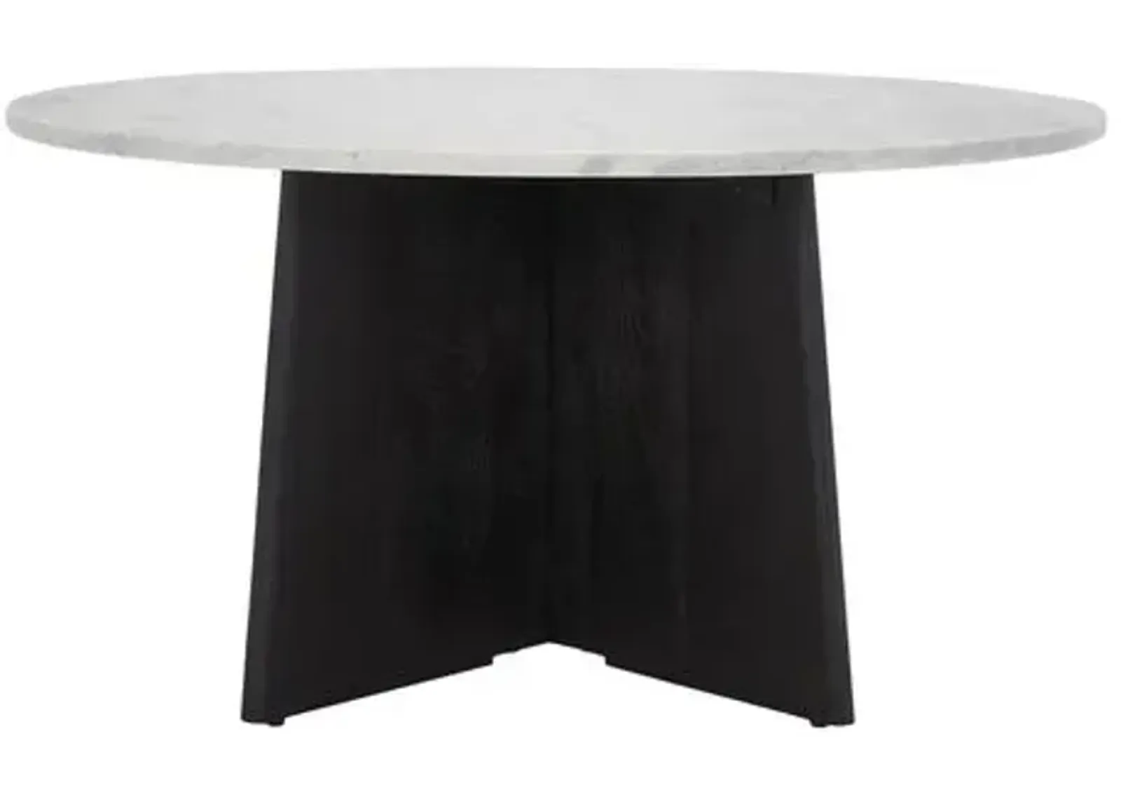 Verity Round Wood Coffee Table - Black