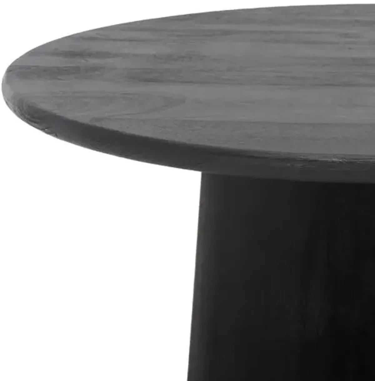 Verity Wood Round Coffee Table - Black