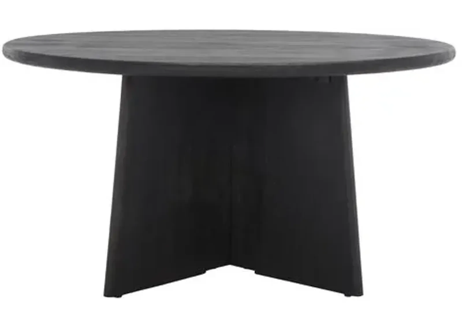 Verity Round Wood Coffee Table - Black