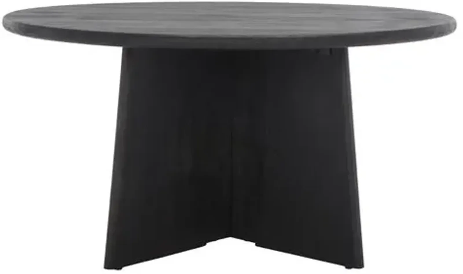 Verity Wood Round Coffee Table - Black