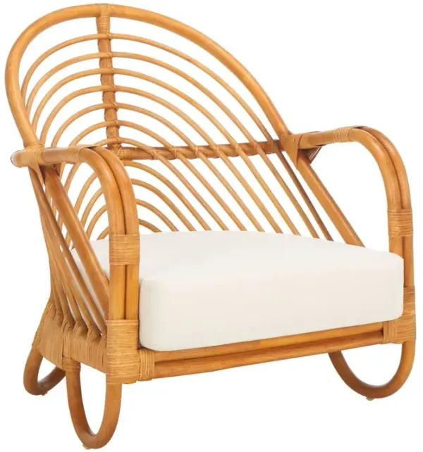 Aeliana Rattan Accent Chair, Natural/White