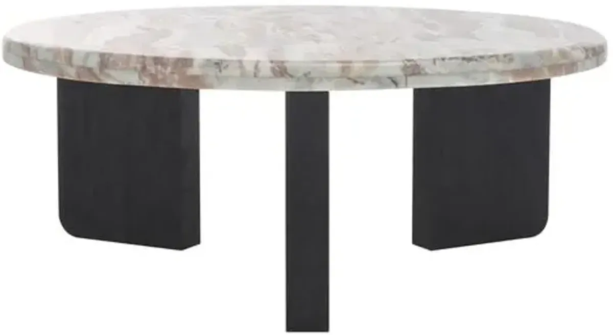 Xara Rd Marble Coffee Table - Black