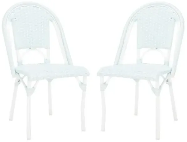 Set of 2 Marcellus Outdoor Side Chairs - Blue