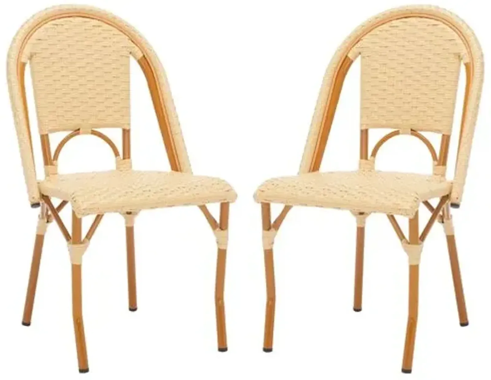 Set of 2 Marcellus Outdoor Side Chairs - Brown