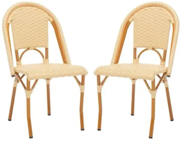 Set of 2 Marcellus Outdoor Side Chairs - Brown