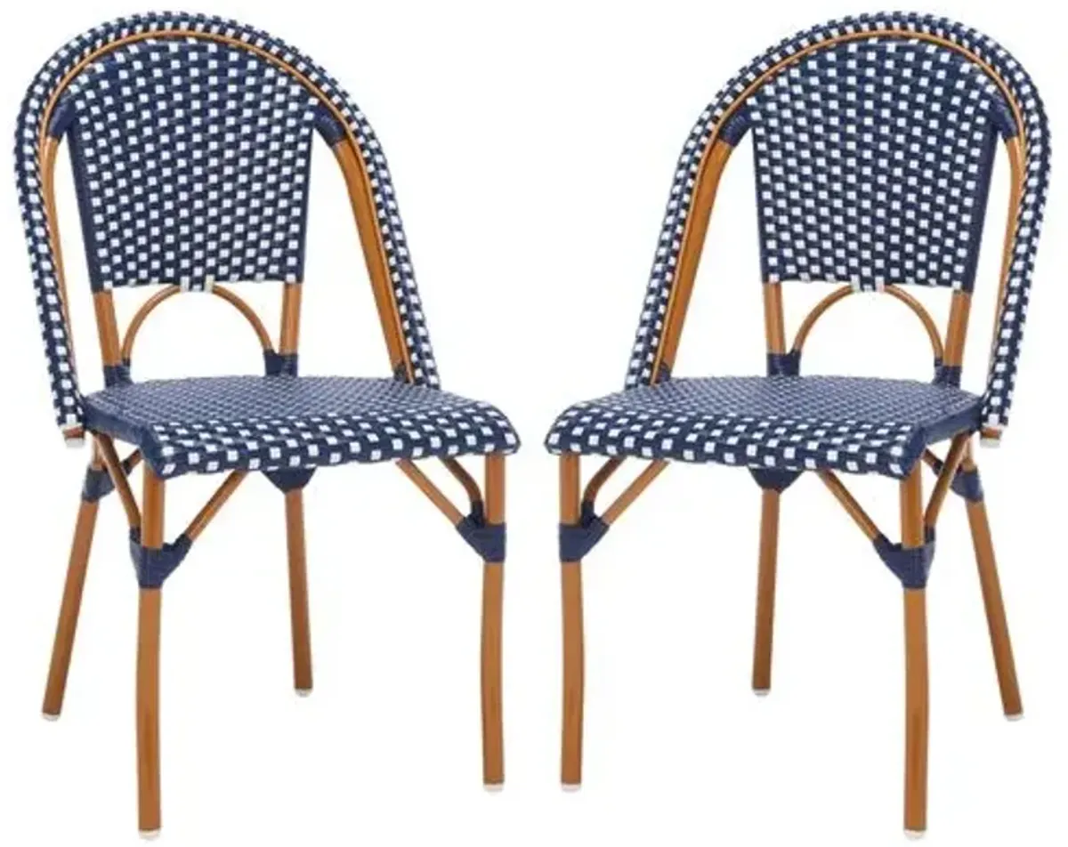 Set of 2 Marcellus Outdoor Side Chairs - Blue