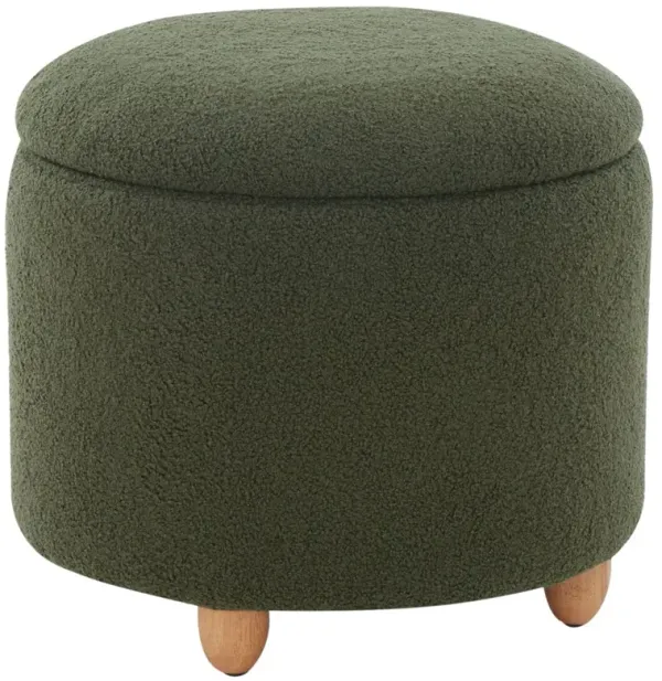 Zaria Storage Ottoman, Faux Shearling
