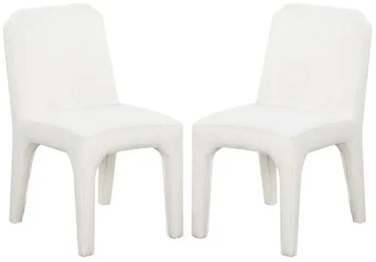 Alani Boucle Dining Chair - White