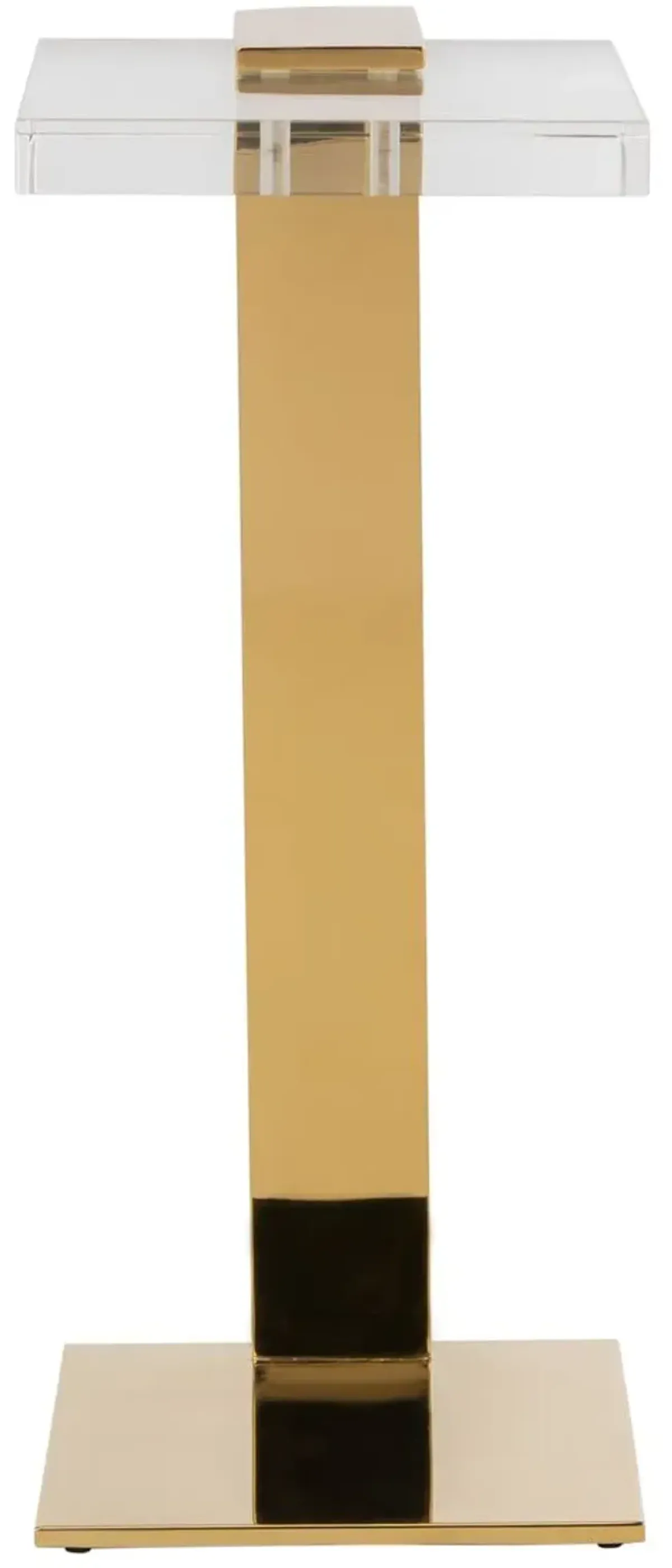 Elira Acryllic Drink Table - Clear/Gold