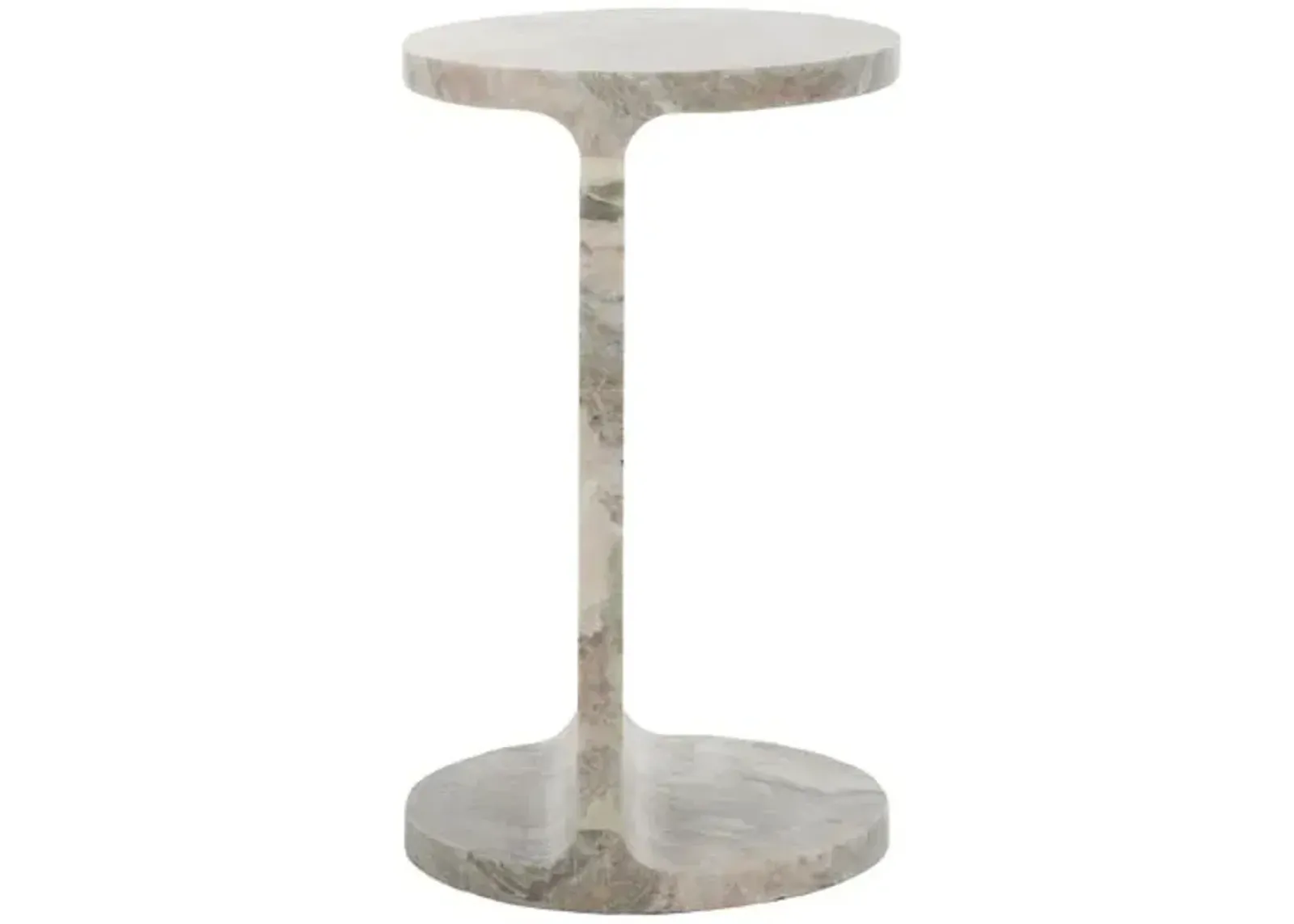 Ilana Marble C Accent Table - Multi - 20Hx12Wx12D in