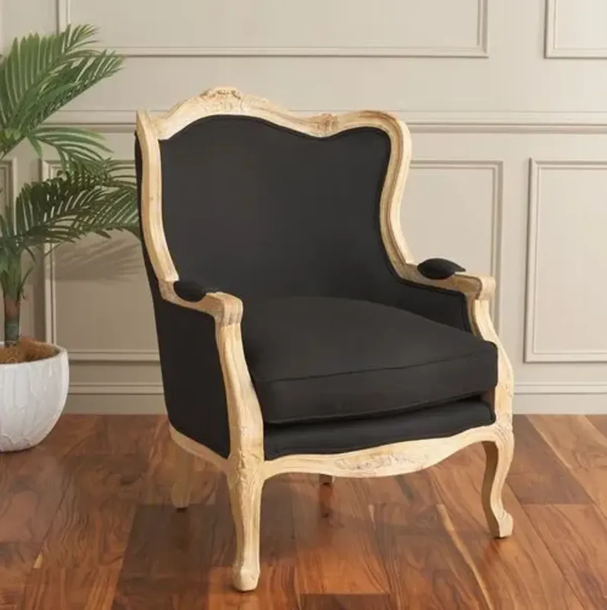 Fallon Wing Chair - Black