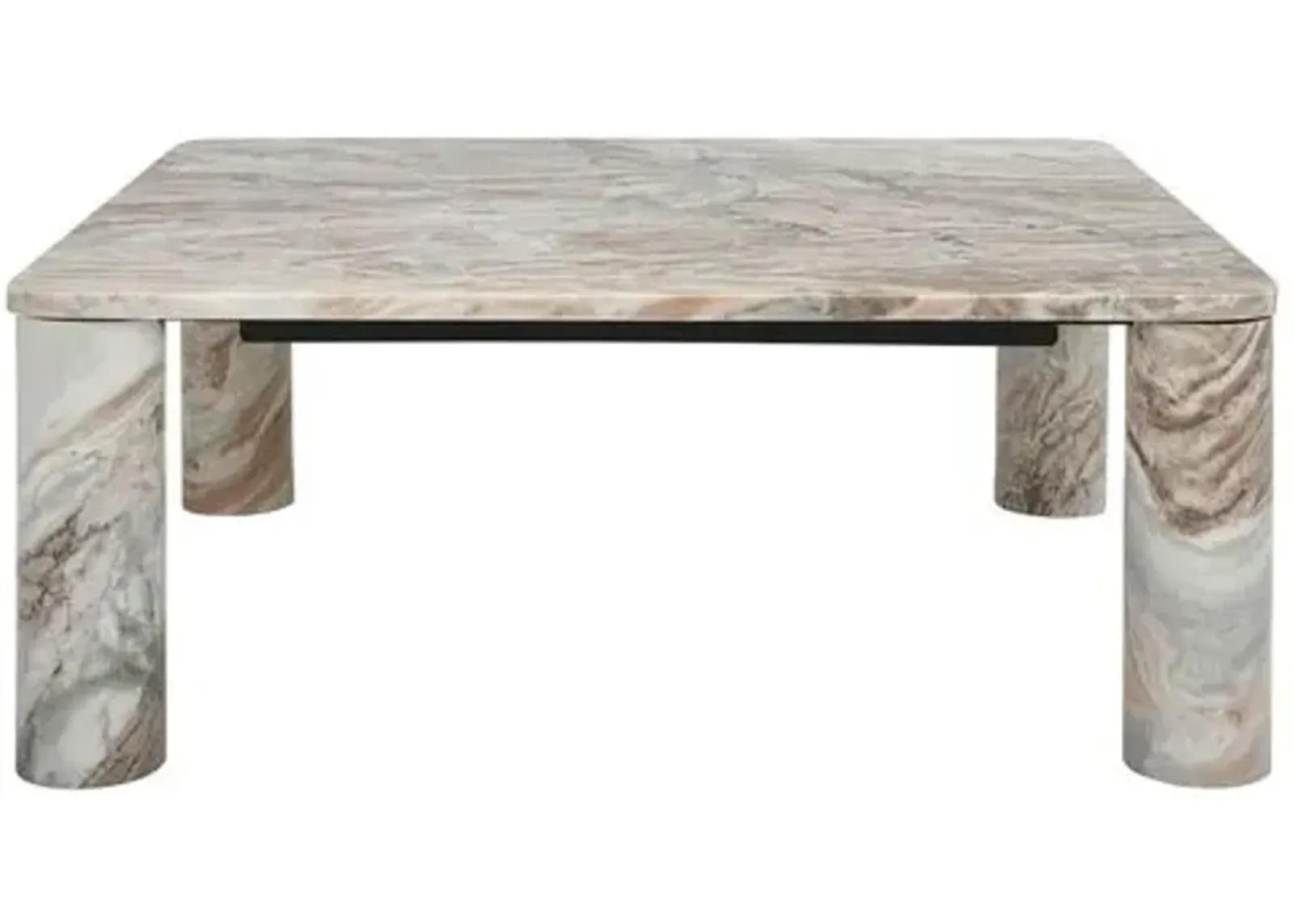 Lior Marble Coffee Table - White/Brown