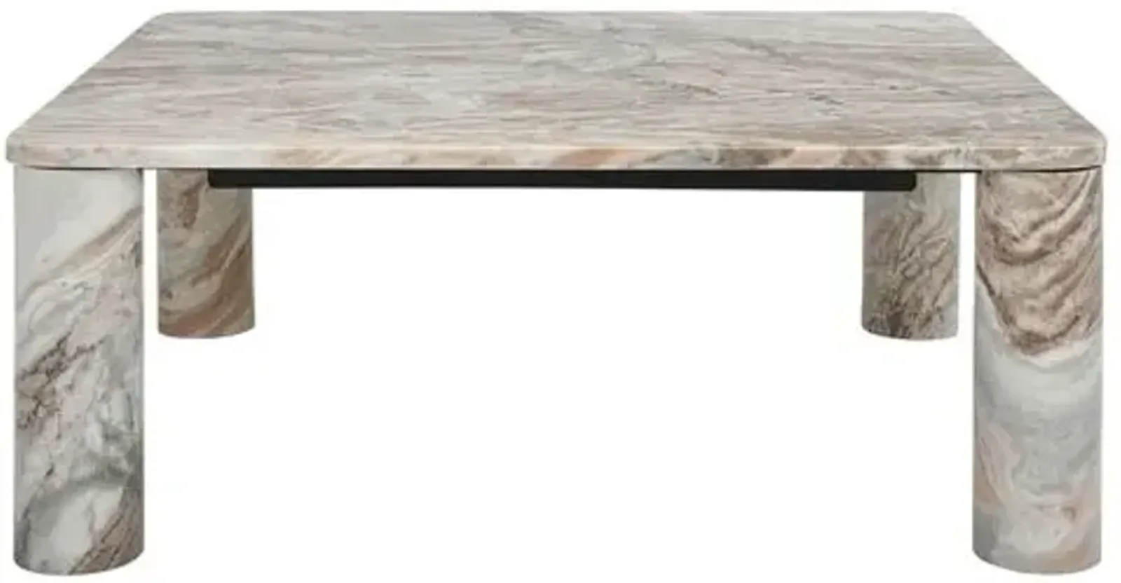 Lior Marble Coffee Table - White/Brown