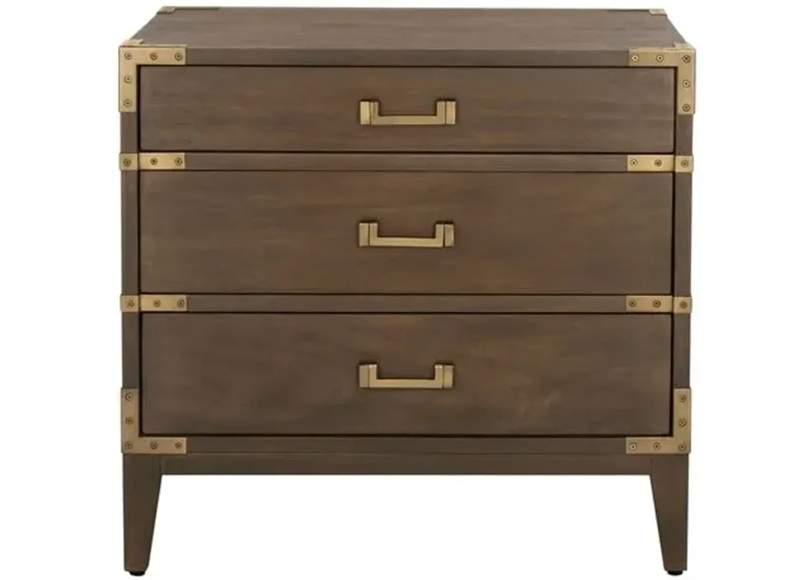 Nirel 3 Drawer Wood Nightstand