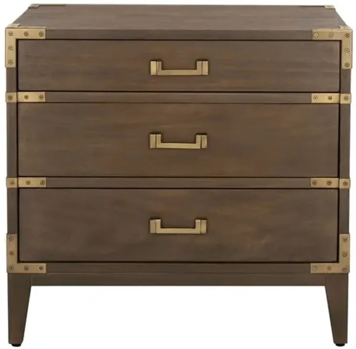 Nirel 3 Drawer Wood Nightstand