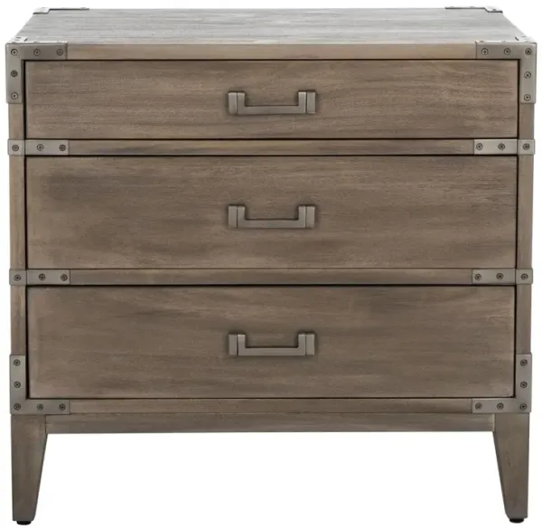 Nirel 3-Drawer Wood Nightstand