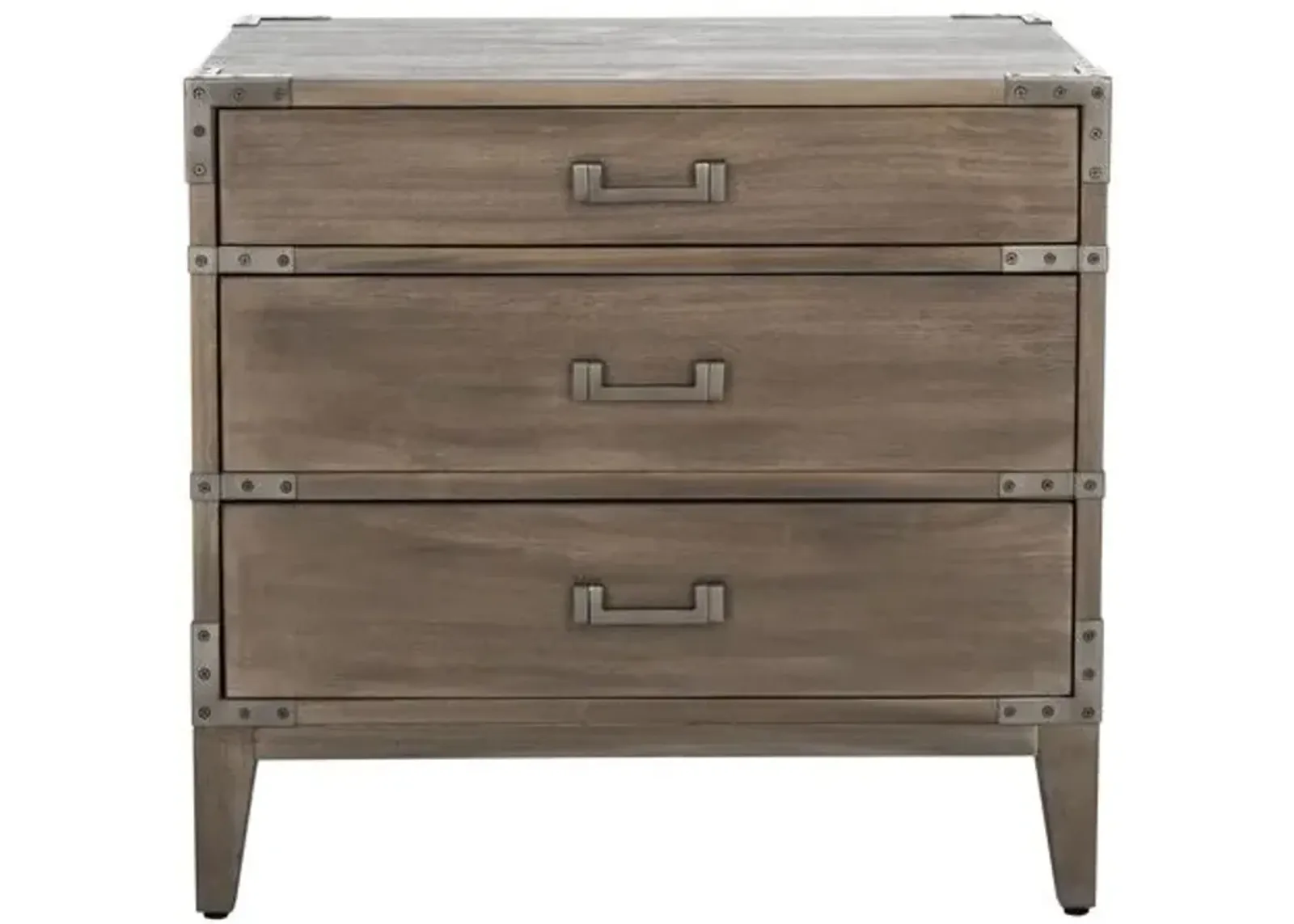 Nirel 3 Drawer Wood Nightstand