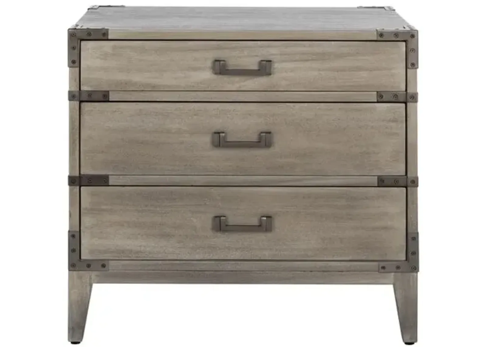 Nirel 3 Drawer Wood Nightstand