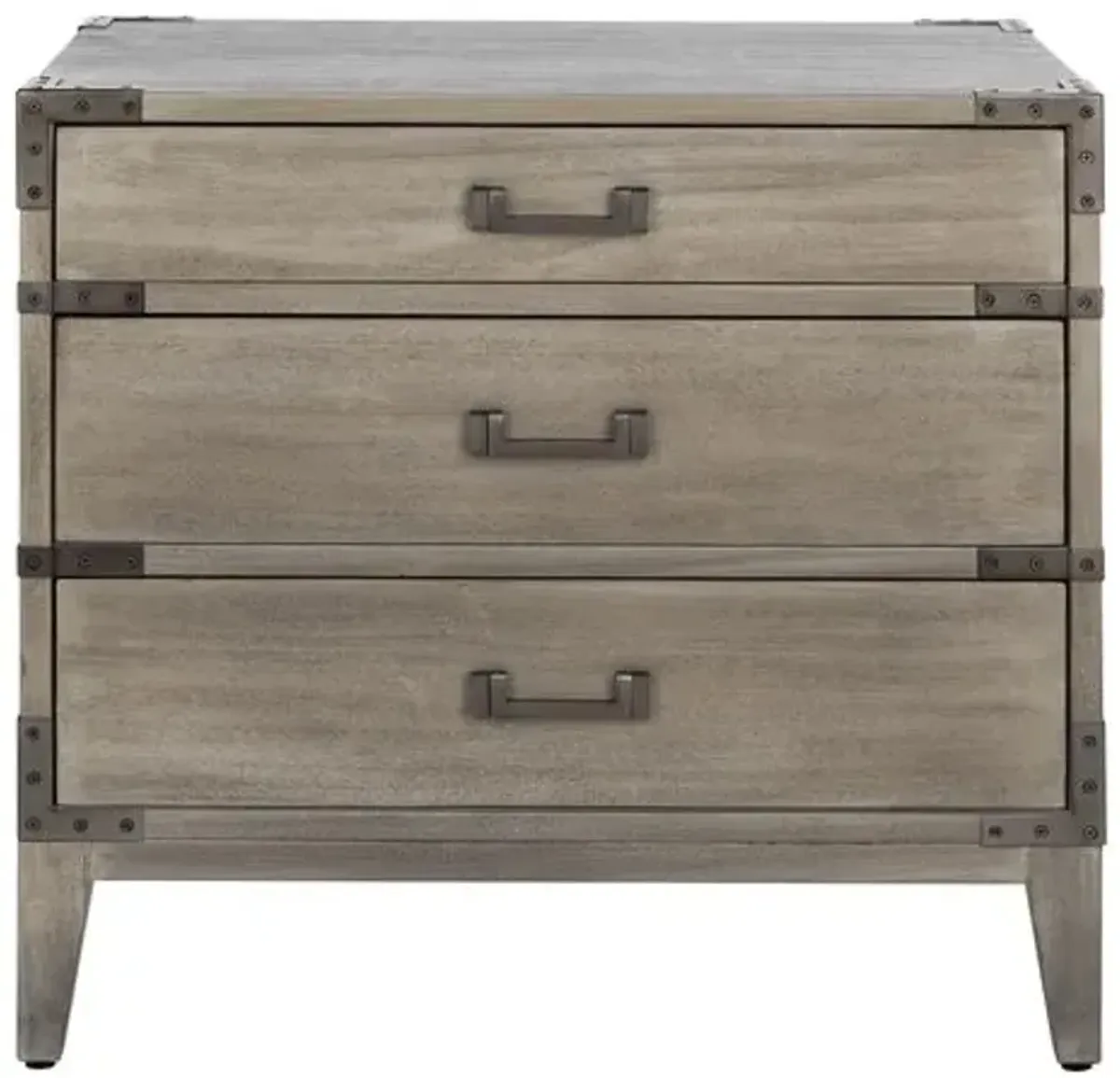 Nirel 3 Drawer Wood Nightstand